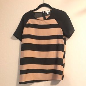 Brown and black blouse